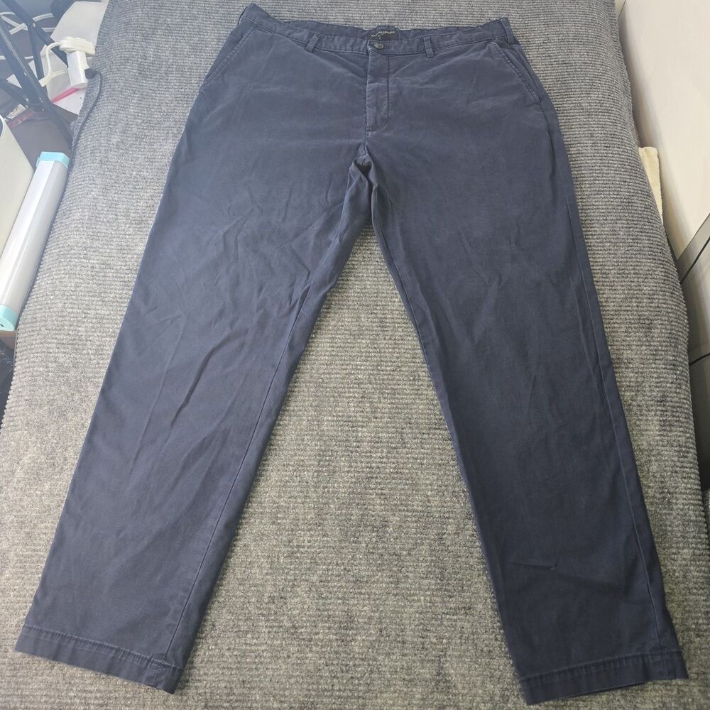 Banana Republic Lived-In Chino Pants Athletic Fit 38x32 Navy Blue Khakis Office